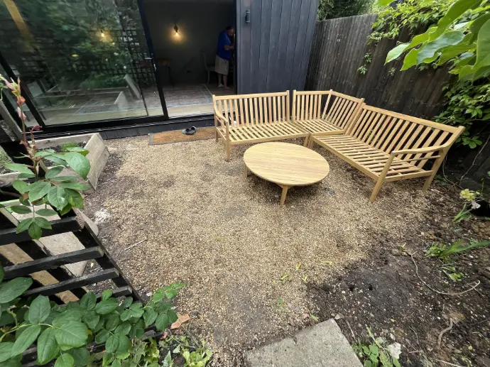 patio before installation