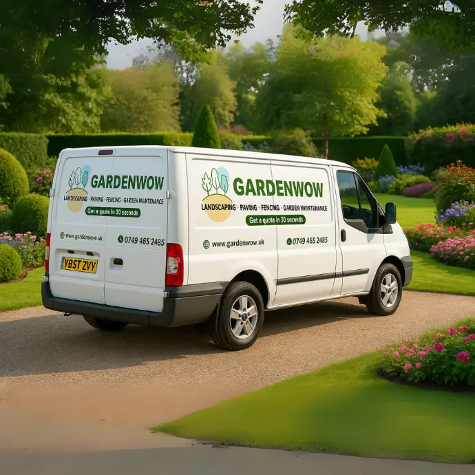 gardenwow van gardenwow wrapped van British garden